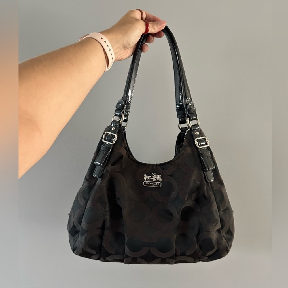 Coach Patent Leather Monogram Madison Bag